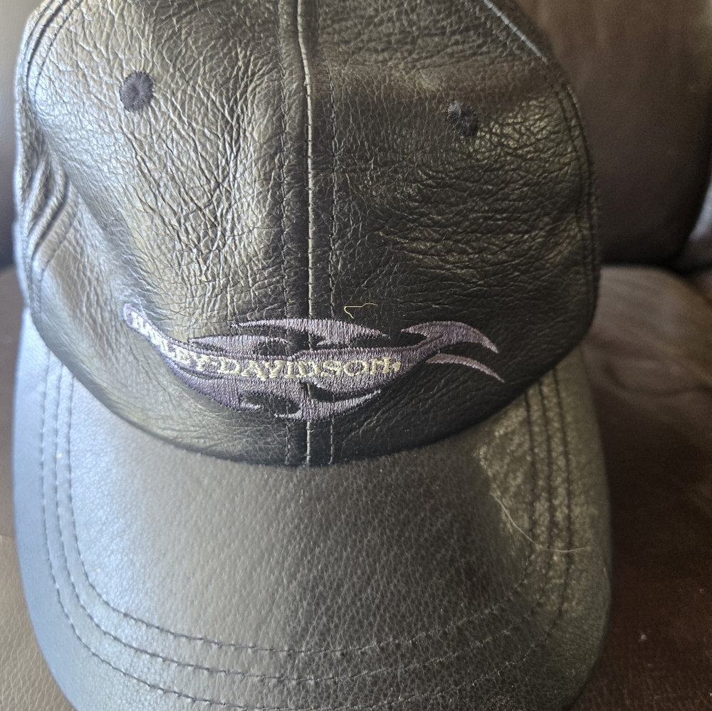 Harley-Davidson Black Leather Cap